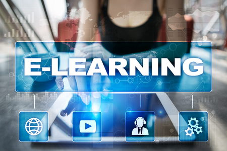 E-Learning. Internet education concept.の写真素材