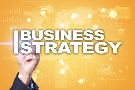 Business strategy concept on virtual screen.の写真素材