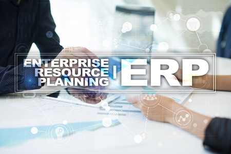 Enterprise resources planning business and technology concept.の写真素材
