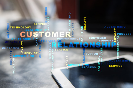 Customer relationship management concept. Words cloud.の写真素材