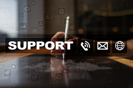 Technical support. Customer help. Business and technology concept.の写真素材