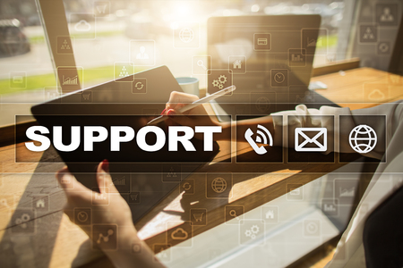 Technical support. Customer help. Business and technology concept.の写真素材