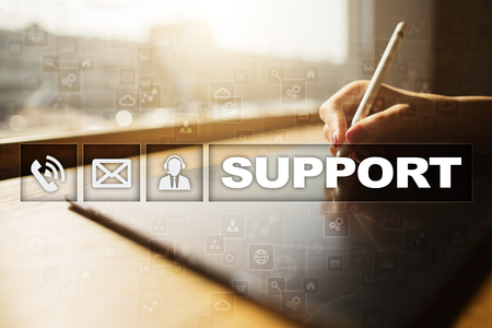 Technical support. Customer help. Business and technology concept.