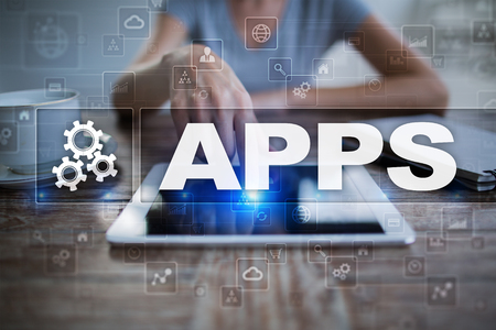 Apps development concept. Business and internet technology.の写真素材