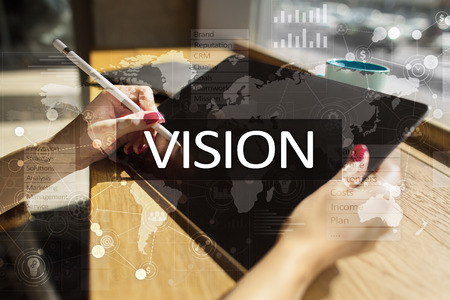 Vision concept. Business, Internet and technology concept.
