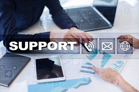 Technical support. Customer help. Business and technology concept.