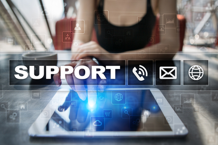 Technical support. Customer help. Business and technology concept.の写真素材