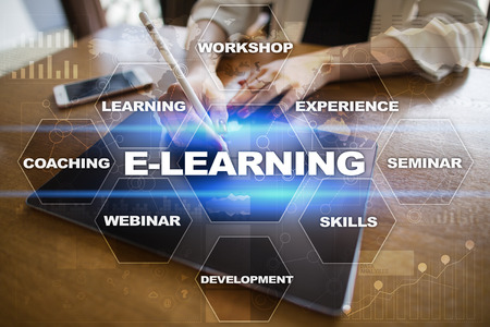 E-Learning. Internet education concept.
