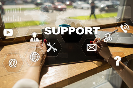 Technical support. Customer help. Business and technology concept.の写真素材