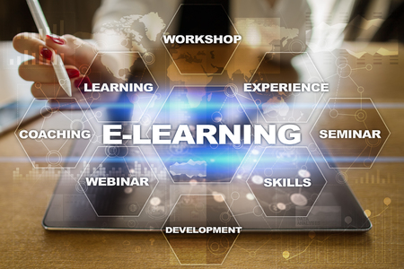 E-Learning. Internet education concept.の写真素材