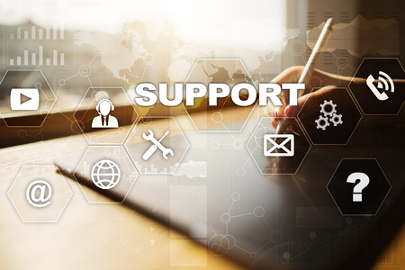 Technical support. Customer help. Business and technology concept.