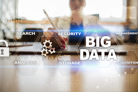 Big data technology and internet concept.