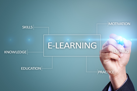 E-Learning. Internet education concept.の写真素材