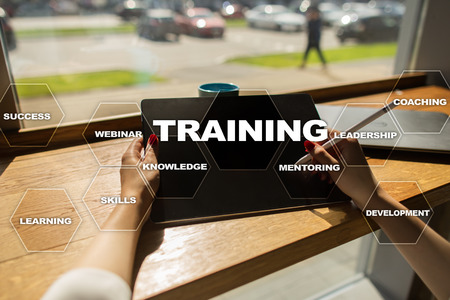 Training and development Professional growth. Internet and education concept.の写真素材