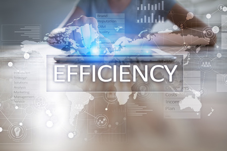 Efficiency Growth concept. Business and technology. Virtual screen.の写真素材