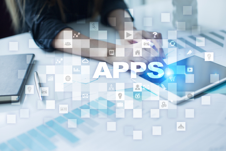 Apps development concept. Business and internet technology.の写真素材