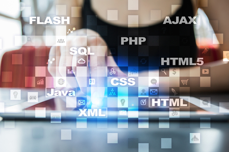 Web development. Programming. Internet and technology concept.の写真素材
