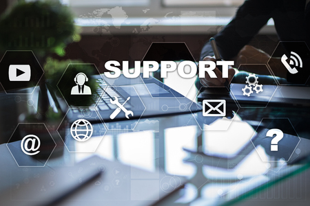 Technical support. Customer help. Business and technology concept.の写真素材
