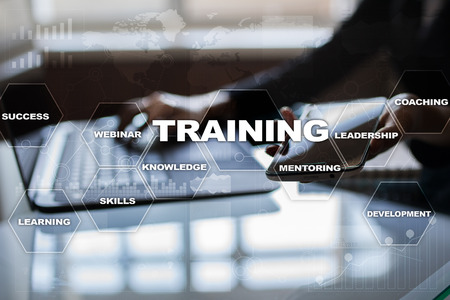 Training and development Professional growth. Internet and education concept.の写真素材