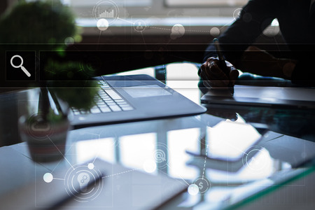 Empty Search bar. Web site, URL. Business, internet and technology concept.の写真素材