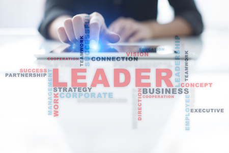 Leader. Leadership. Teambuilding. Business concept. Words cloud.の写真素材