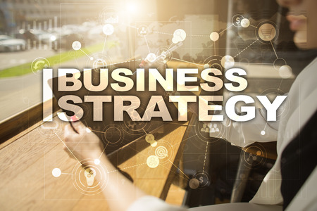 Business strategy concept on virtual screen.の写真素材