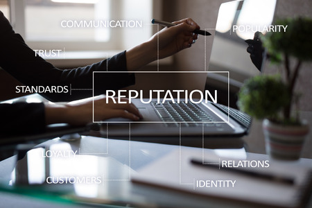 Reputation and customer relationship business cocnept.