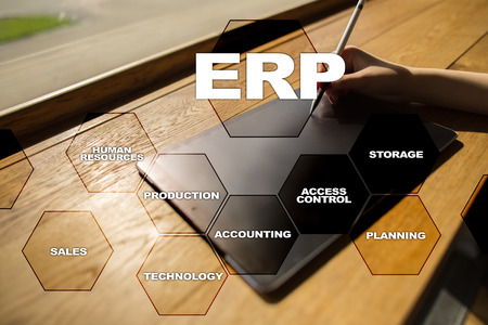Enterprise resources planning business and technology concept.の写真素材