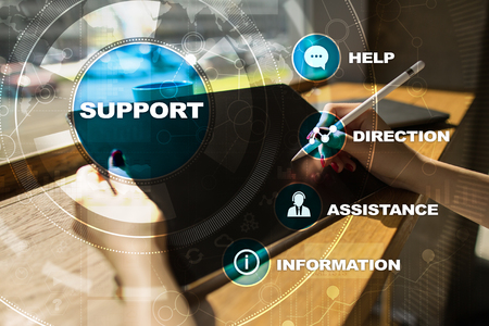 Technical support. Customer help. Business and technology concept.