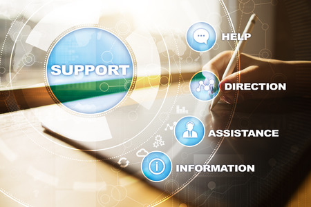 Technical support. Customer help. Business and technology concept.