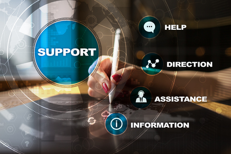 Technical support. Customer help. Business and technology concept.