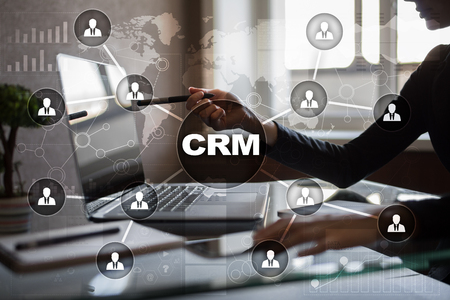CRM. Customer relationship management concept. Customer service and relationship.の写真素材