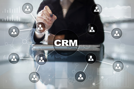 CRM. Customer relationship management concept. Customer service and relationship.の写真素材