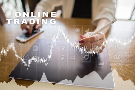 Online trading. internet investment. Business and technology concept.の写真素材