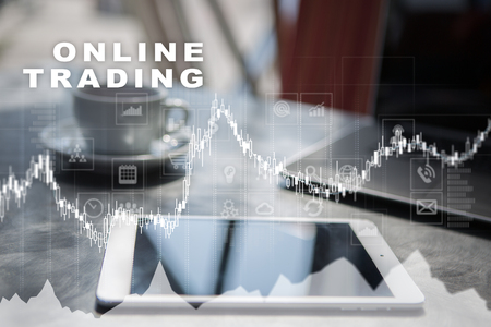 Online trading. internet investment. Business and technology concept.の写真素材