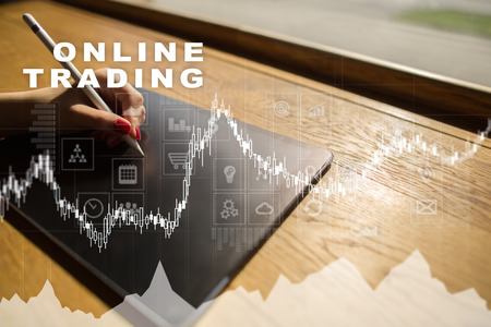 Online trading. internet investment. Business and technology concept.の写真素材