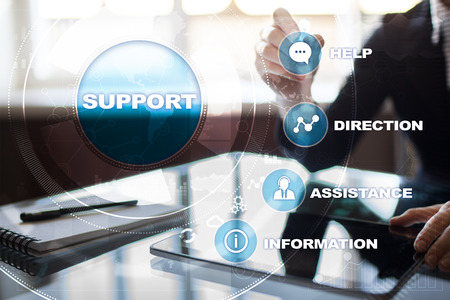 Technical support. Customer help. Business and technology concept.の写真素材