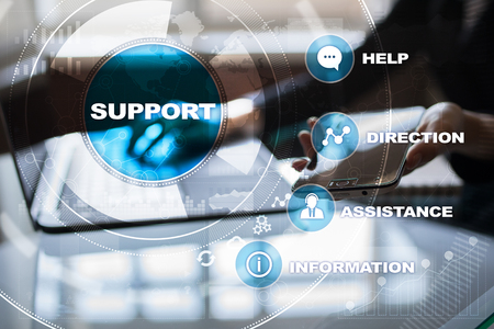 Technical support. Customer help. Business and technology concept.