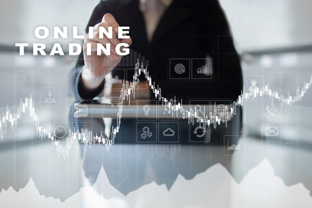Online trading. internet investment. Business and technology concept.の写真素材