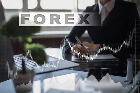 Forex trading, Online investment. Business, internet and technology concept.の写真素材