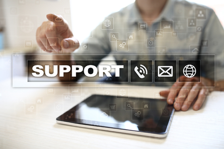 Technical support. Customer help. Business and technology concept.
