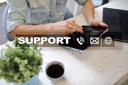 Technical support. Customer help. Business and technology concept.の写真素材