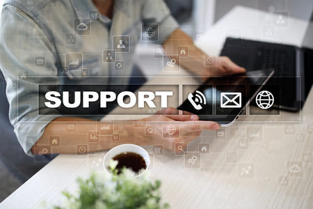 Technical support. Customer help. Business and technology concept.