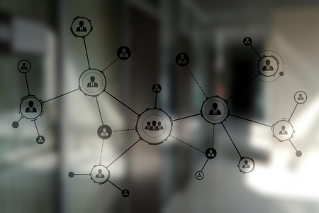 Organisation structure. People's social network. Business and technology concept.の写真素材