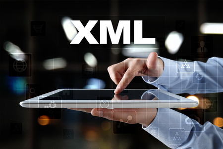 XML. Web development. Internet and technology concept.の写真素材