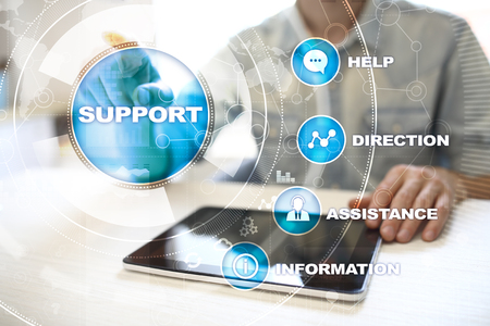 Technical support. Customer help. Business and technology concept.