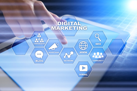 DIgital marketing technology concept. Internet. Online. Search Engine Optimisation. SEO. SMM. Advertising.の写真素材