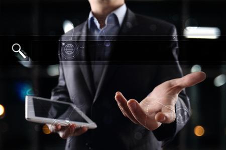 Empty Search bar. Web site, URL. Business, internet and technology concept.の写真素材