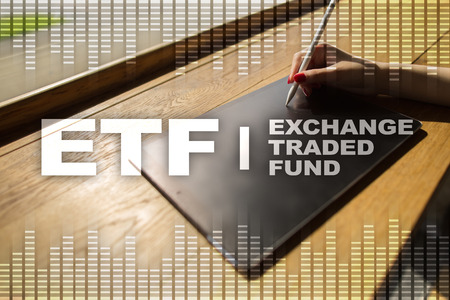 ETF. Exchange traded fund. Business, internet and technology concept.の写真素材