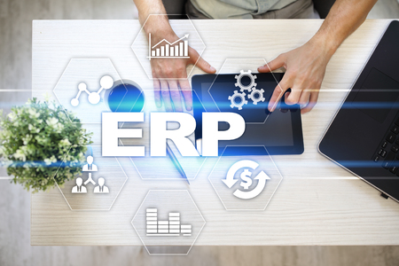 Enterprise resources planning business and technology concept.の写真素材